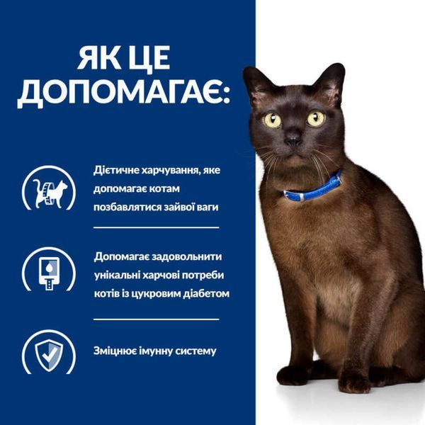 Hill's Prescription Diet m/d Diabetes Care 1,5 кг - сухий корм із куркою для котів з надмірною вагою та цукровим діабетом 605918 фото