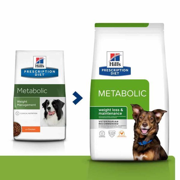 Hill's PRESCRIPTION DIET Metabolic Сухий корм для собак для контролю та зниження ваги, з куркою, 12 кг 605942 фото