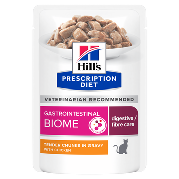 Hill&rsquo;s PRESCRIPTION DIET Gastrointestinal Biome Вологий корм для котів при захворюваннях шлунково-кишкового тракту, з куркою, пауч, 85 г 607295 фото